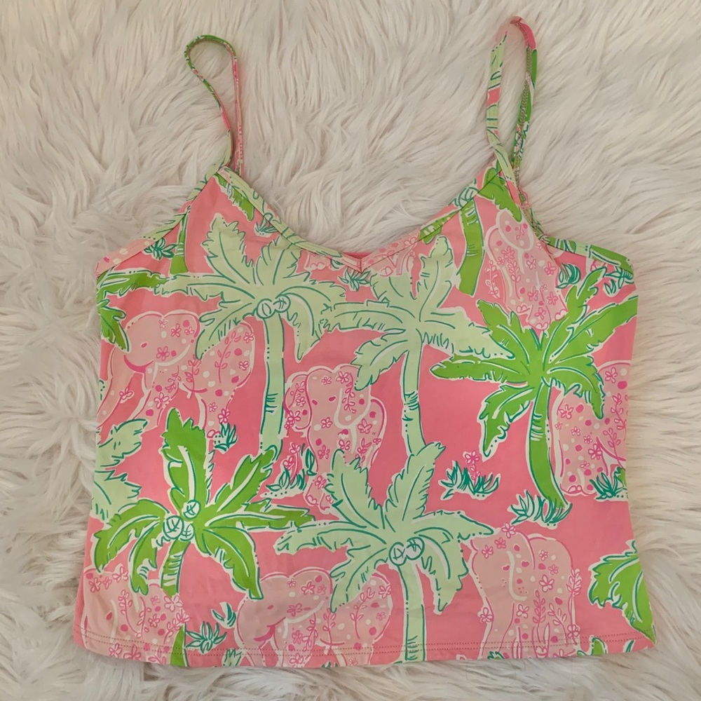 Lilly Pulitzer Taboo Elephant Pattern Swim Top